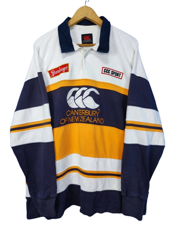 Canterbury All BLACKS 75周年 ヴィンテージ ユニフォーム Vintage 00s Canterbury All Blacks Steinlager Rugby Jersey Long