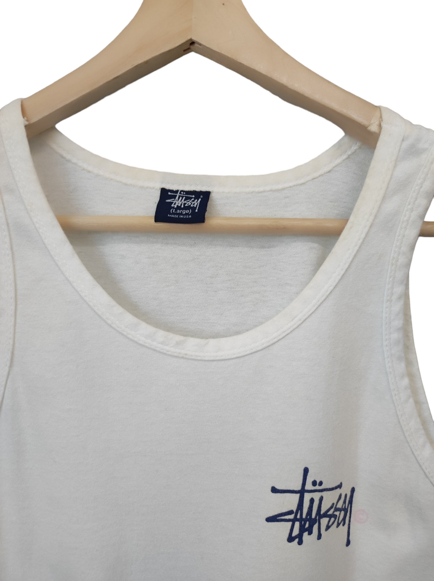 90s OG Stussy Retro Stussy Tank Singlet Stussy Signatures Design 