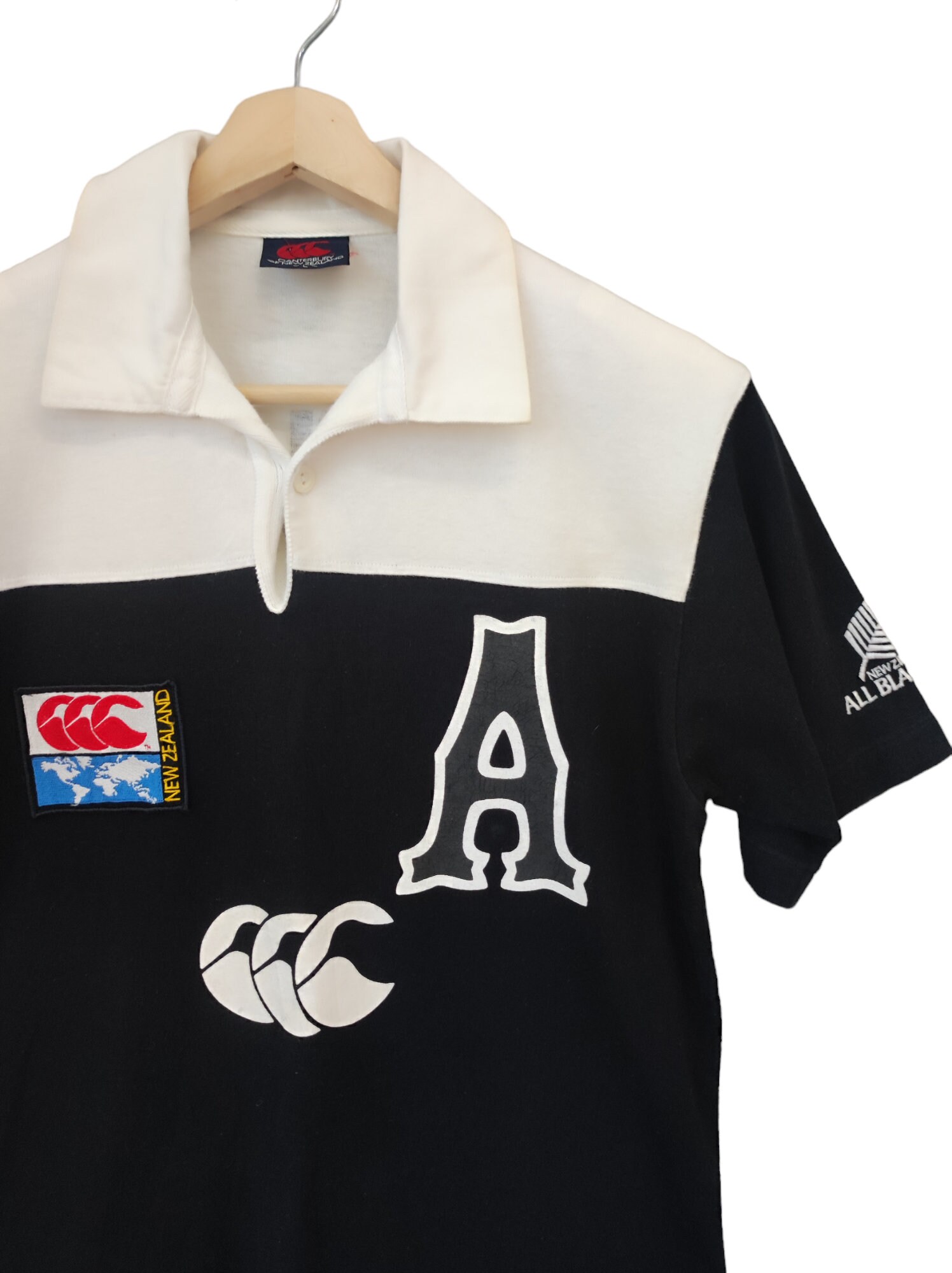 Vintage 90s Canterbury Ugly 2 Tones Rugby All Blacks Retro