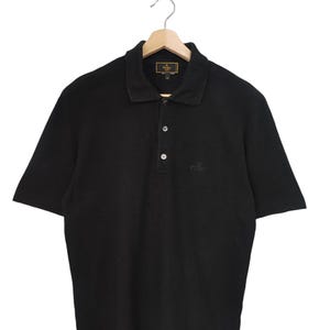 トップス Vintage FENDI Zucca FF Logo Polo Shirt Fendi Maglia Knit Polo Shirt Zucca Pattern Black Gray Cotton