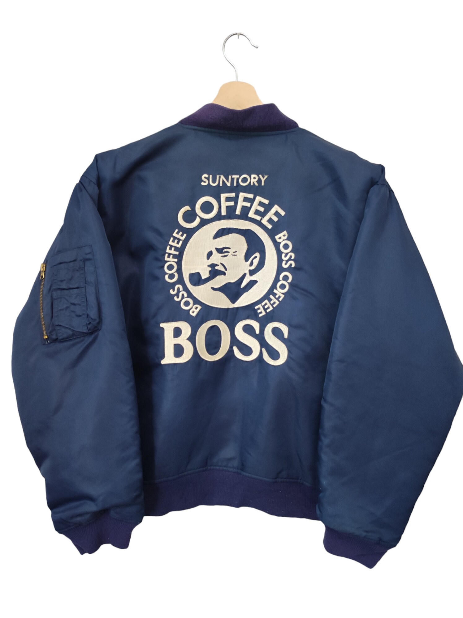 Vintage Suntory Boss Coffee MA-1 Flight Jacket Boss Coffee 