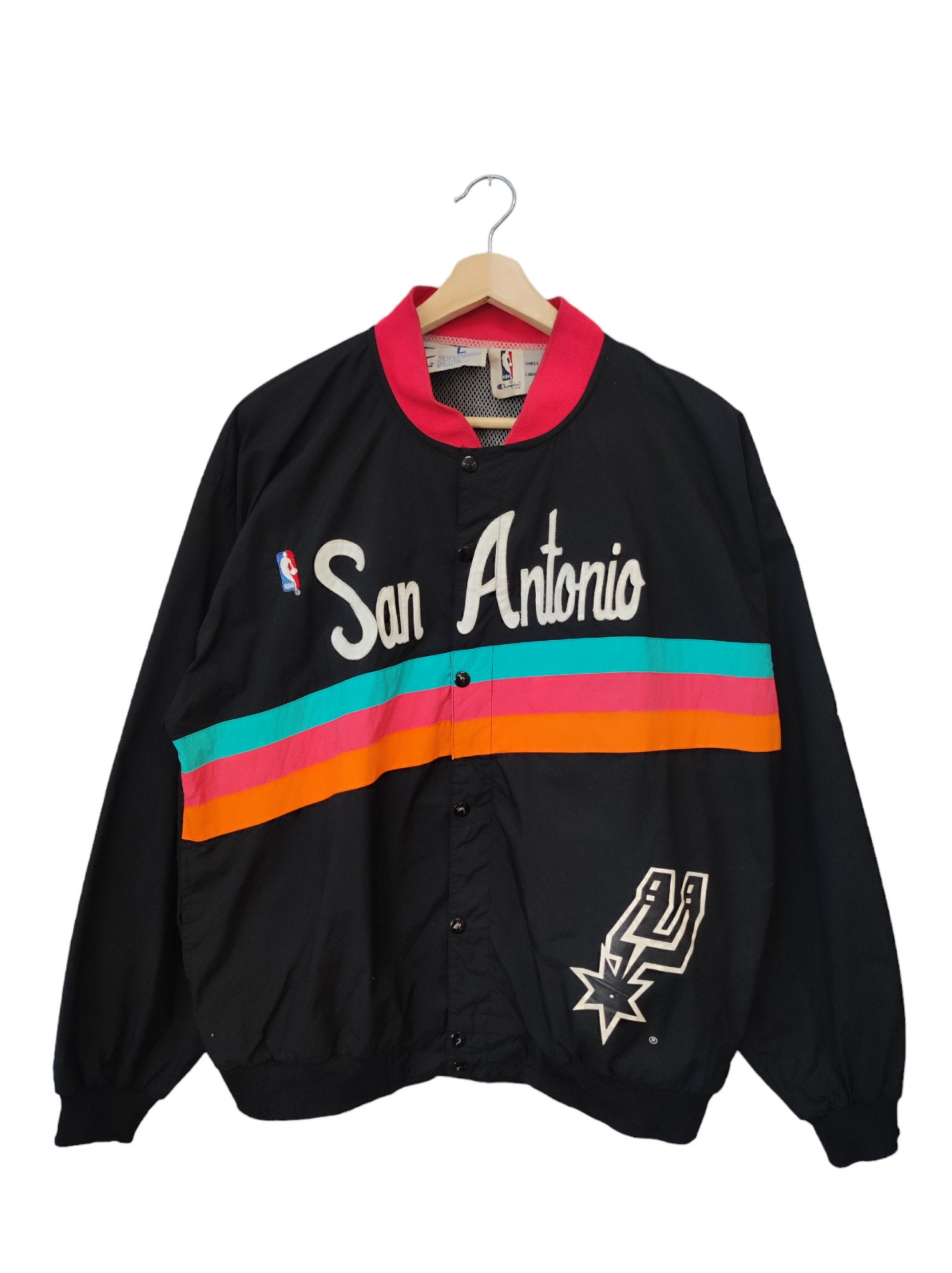Vintage 90s San Antonio Spurs Champion Products San Antonio Spurs Player worn Warm up Jacket Attributed to David Robinson Jacket NBA Sz L Etsy Ireland