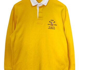 Vintage 90s Polo Ralph Lauren Shirt Polo Sport Polo Spell Out Logo