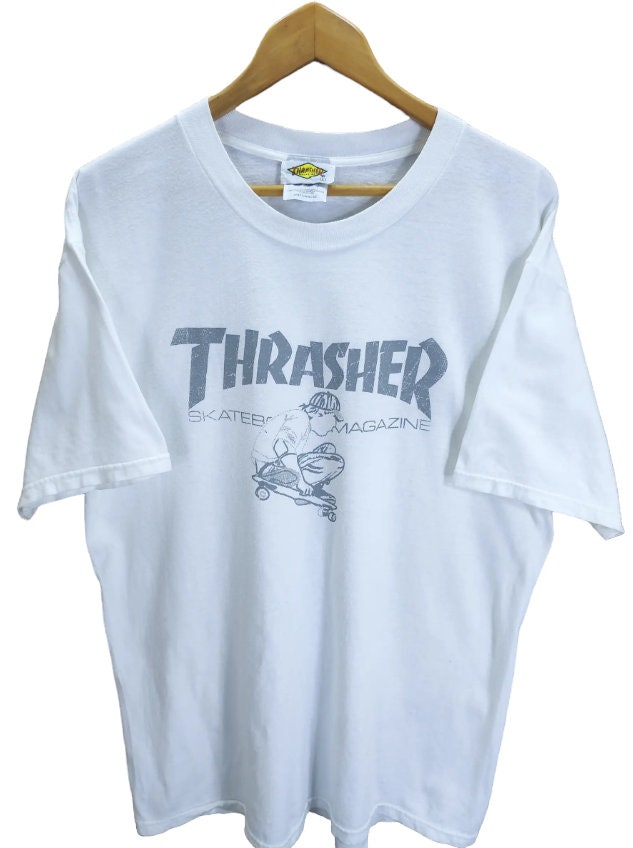 Vintage 1990 Thrasher Skateboard Megazine T-shirt 90s Skateboard