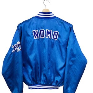 Vintage 1990 Hideo Nomo Satin jacket Dodgers MLB Los Angeles Baseball Los Angeles Dodgers Nomo Idol USA Baseball Jacket Dodgers embroidered