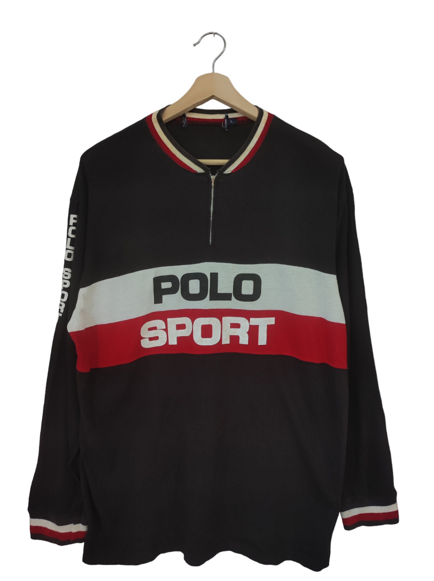 トップス 90s Polo Ralph Lauren SPORT Logo Cotton Vintage PRL Polo Sport Polo Ralph Lauren Cycling Jersey