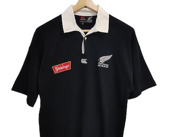 希少 コレクターズアイテム ヴィンテージ ラグビー ニュージーランド代表 Vintage 80s canterbury new zealand rugby jersey collectible