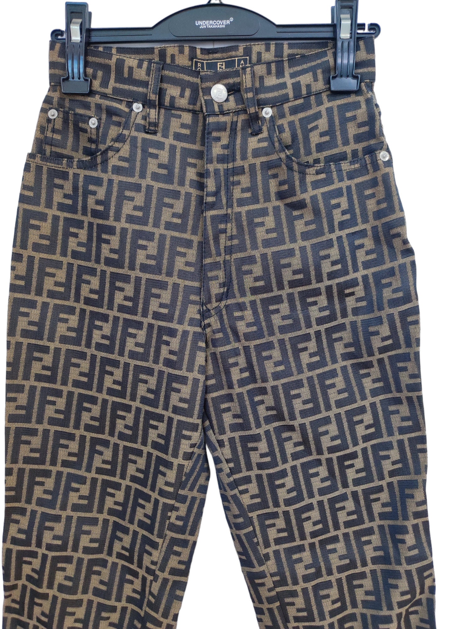 80s Vintage Fendi Zucca Monogram Jeans Made in Italy Women W26