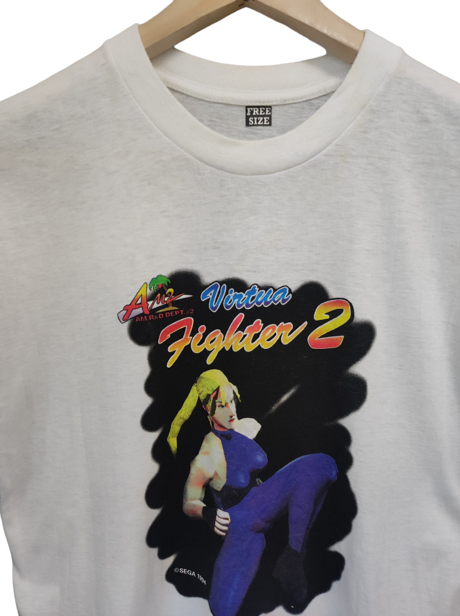 Vintage Virtua Fighter 2 Shirt SEGA Sarah Bryant Video Promo 