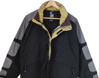 Vintage Nike ACG Black 3 Outer Layer Jacket ACG Thick Grey