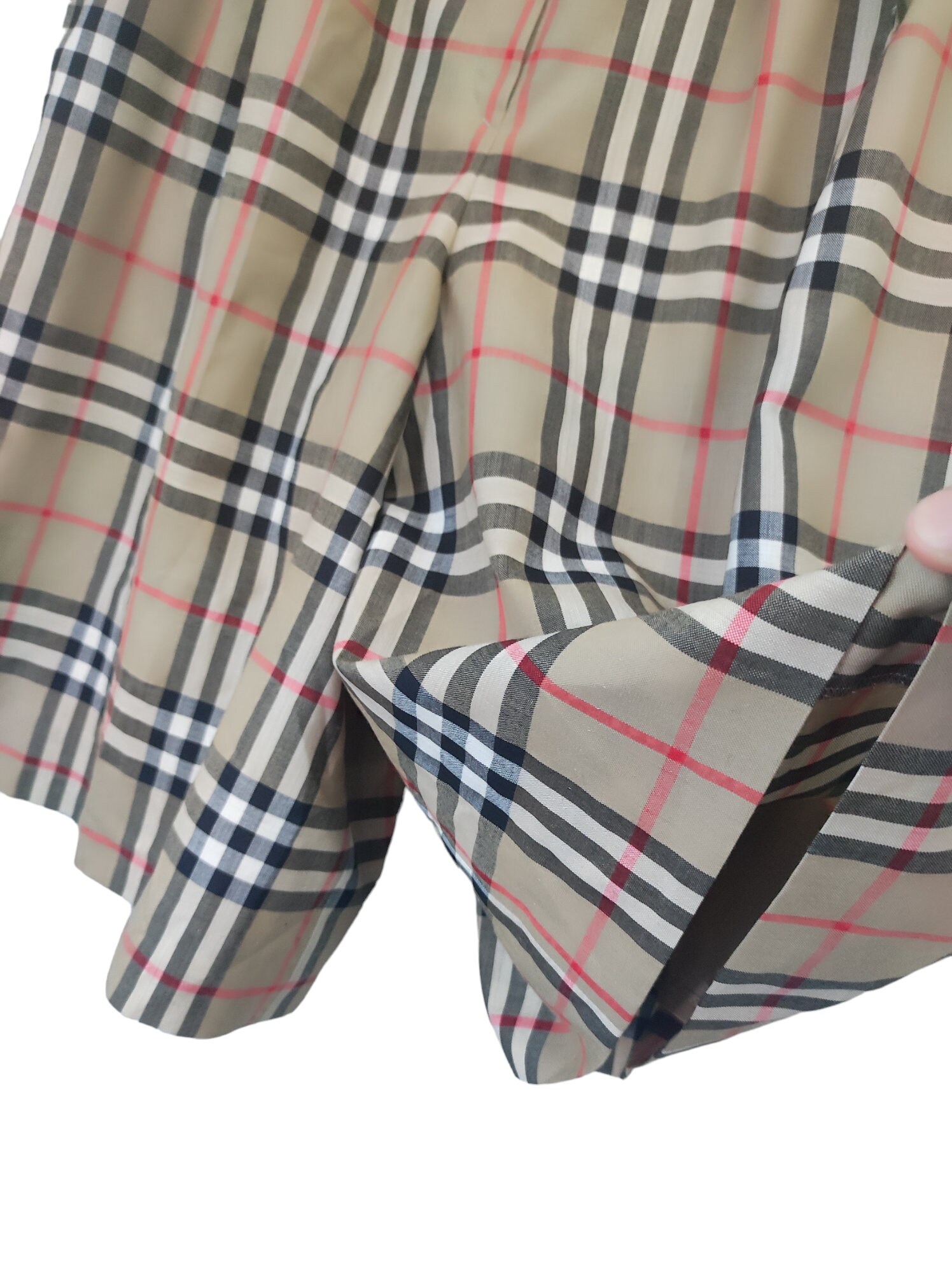 Burberry スラックス　80s 90s vintage 100% Authentic Vintage Check BURBERRY Skirt Wool Pleat Lined
