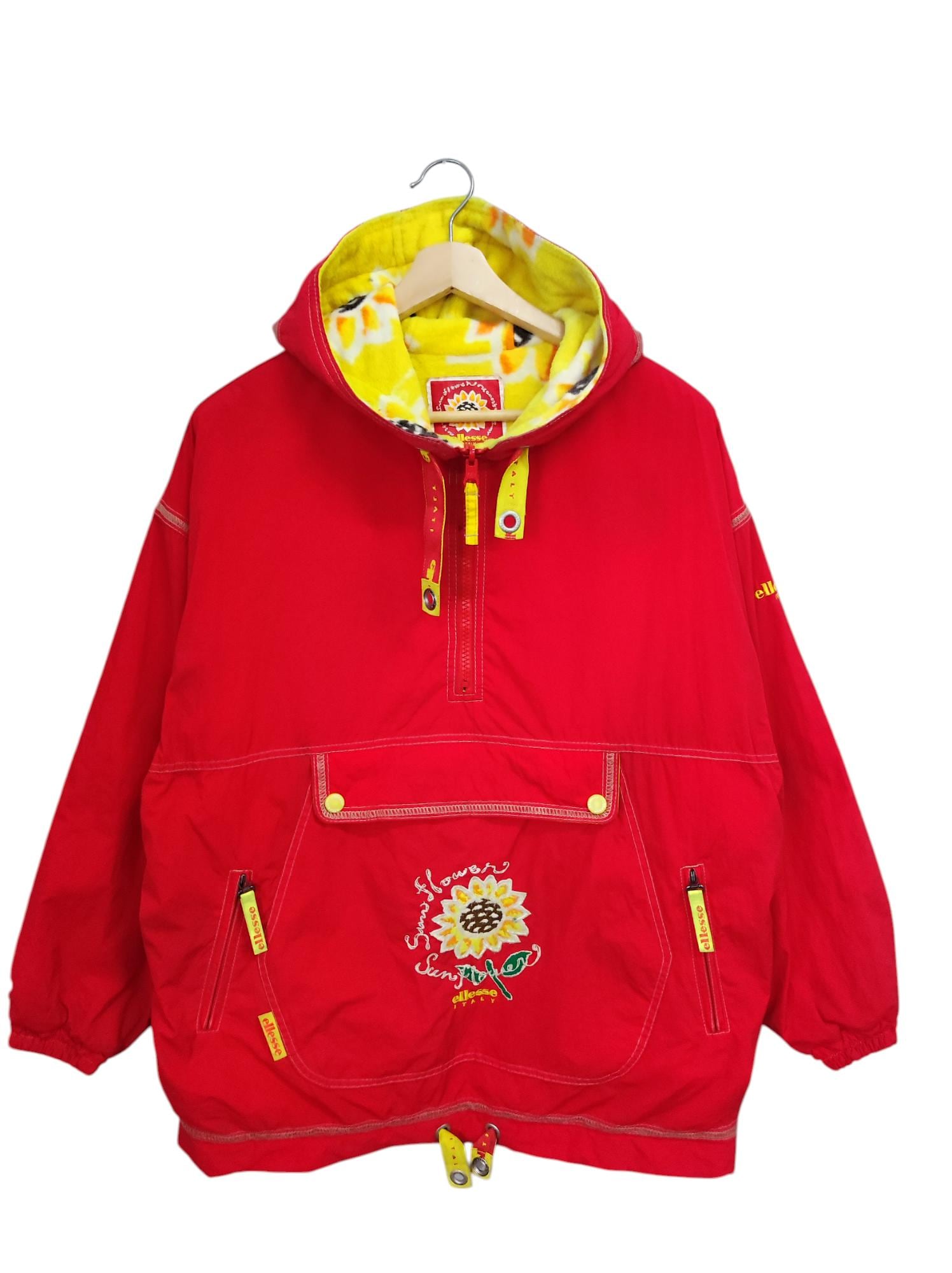 90s Ellesse Made by Goldwin Sunflower Project Snow Winter Red