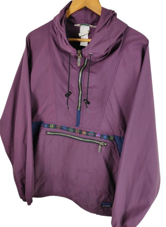 Vintage L.L. Bean Anorak Light Purple Windbreaker Jacket Outdoor