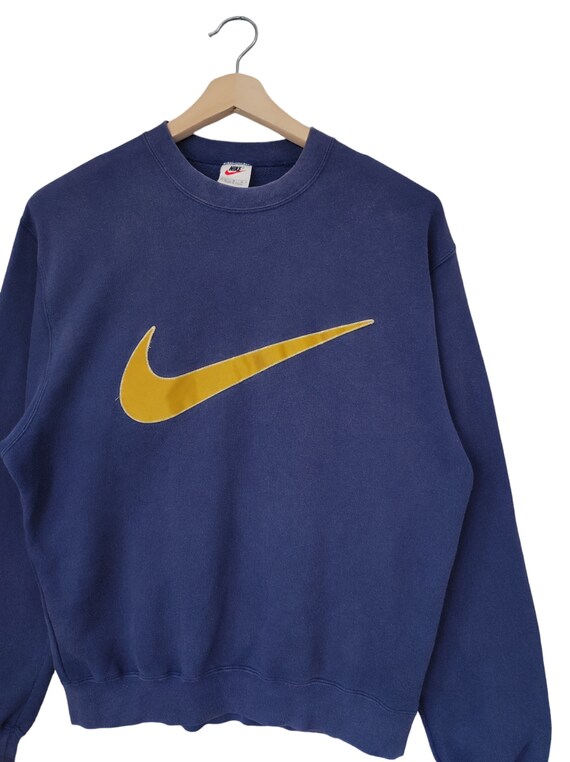 USA製 90's NIKE logo sweat Vintage 90s Nike Big Swoosh Center Logo Pullover Sweatshirt