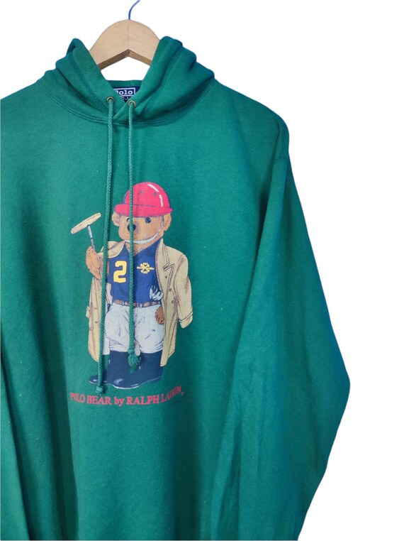 Polo bear hoodie green hot sale