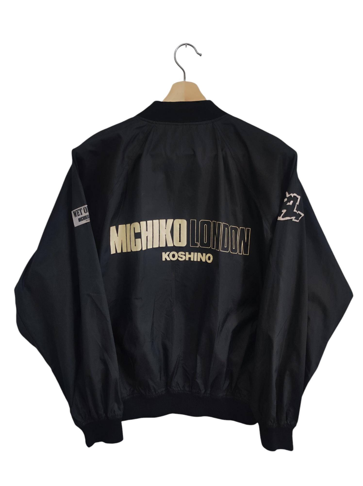 Rare Vintage Michiko Koshino London Big Logo Bomber Jacket