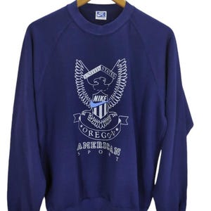 Vintage 1990 Nike American sports Nike Oregon United States sweatshirt crewneck Nike sportswear Nike street wear size Large made in Japan