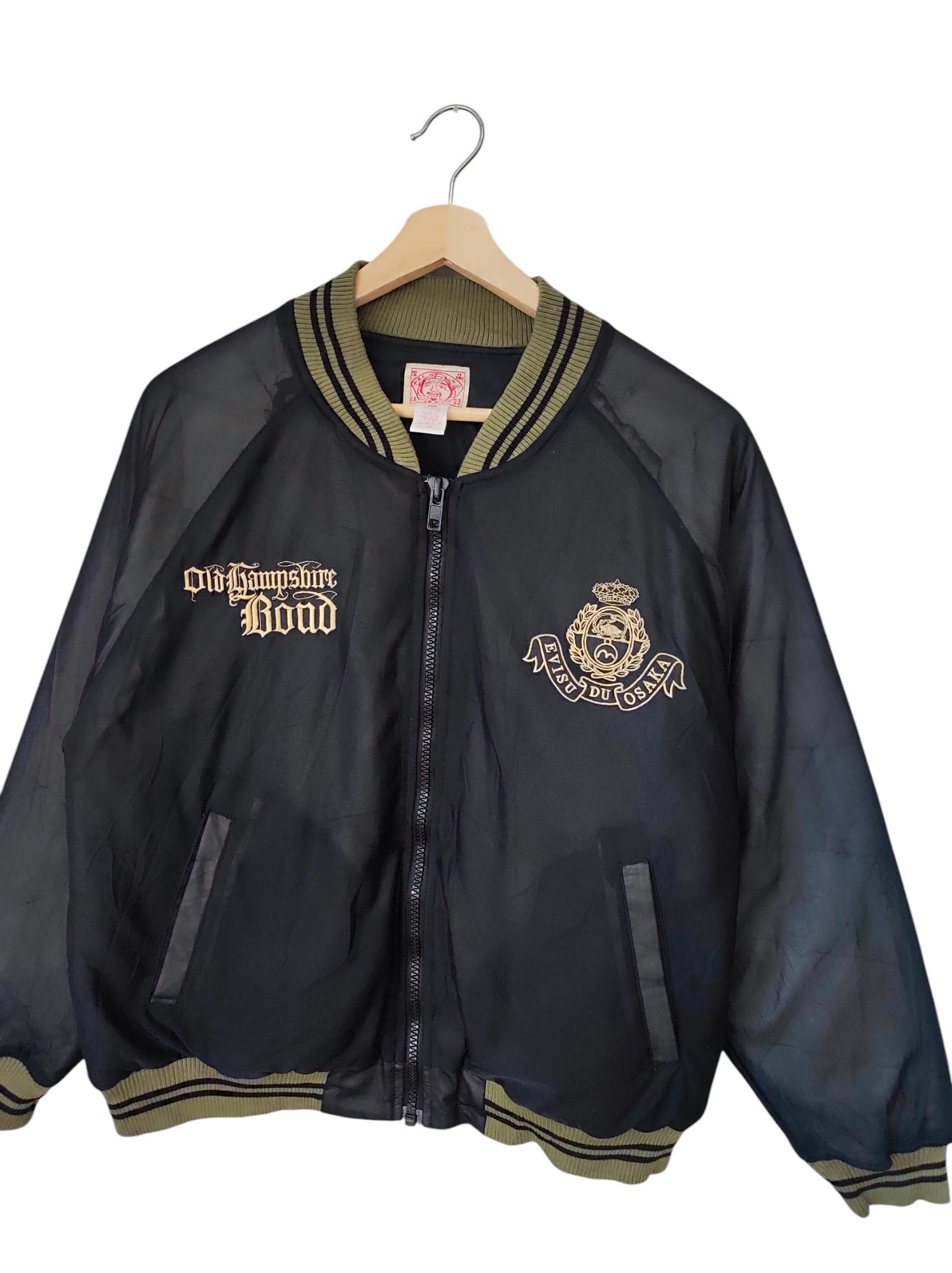 Vintage Souvenir Evisu Satin Jacket Sukajan Evisu Du Osaka USS