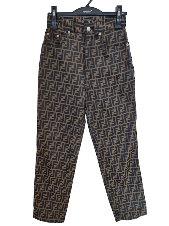 FENDI jeans ズッカ柄 デニム ヴィンテージ 80s Vintage Fendi Zucca Monogram Jeans Made in Italy Women W26