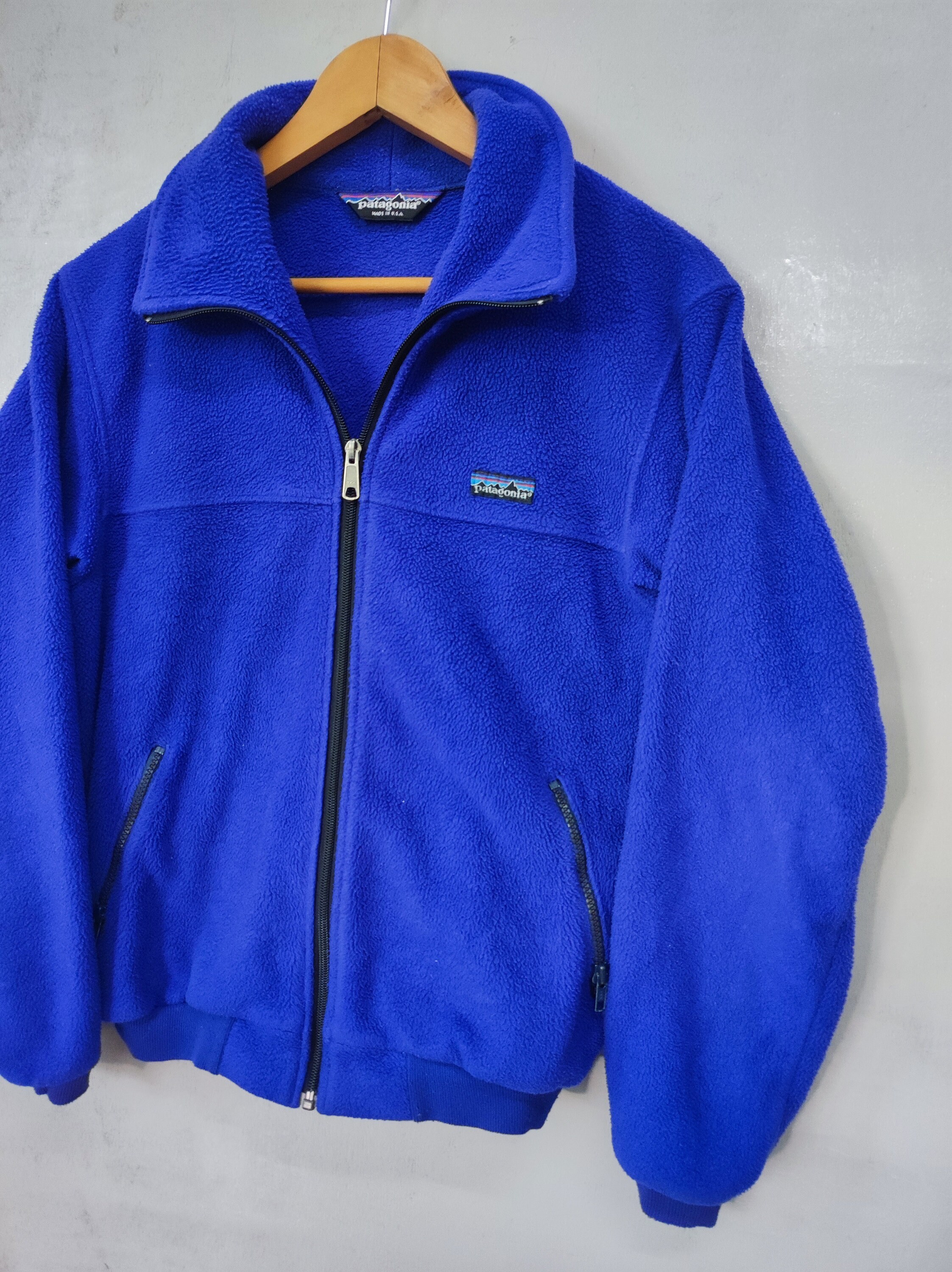 芸能人愛用のおすすめ最新情報 Fleece Patagonia 80s Vintage Jacket Made Blue USA Patagonia ジャケット・アウター