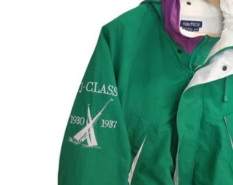 NAUTICA ダークグリーン ジャケット FAT POCKETS | Nautica 90s Reversible JKT ⛵️ Size : XXL