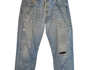 Size 28x32 Vintage 90s Levi's 501 Selvedge Jeans Levi's Faded