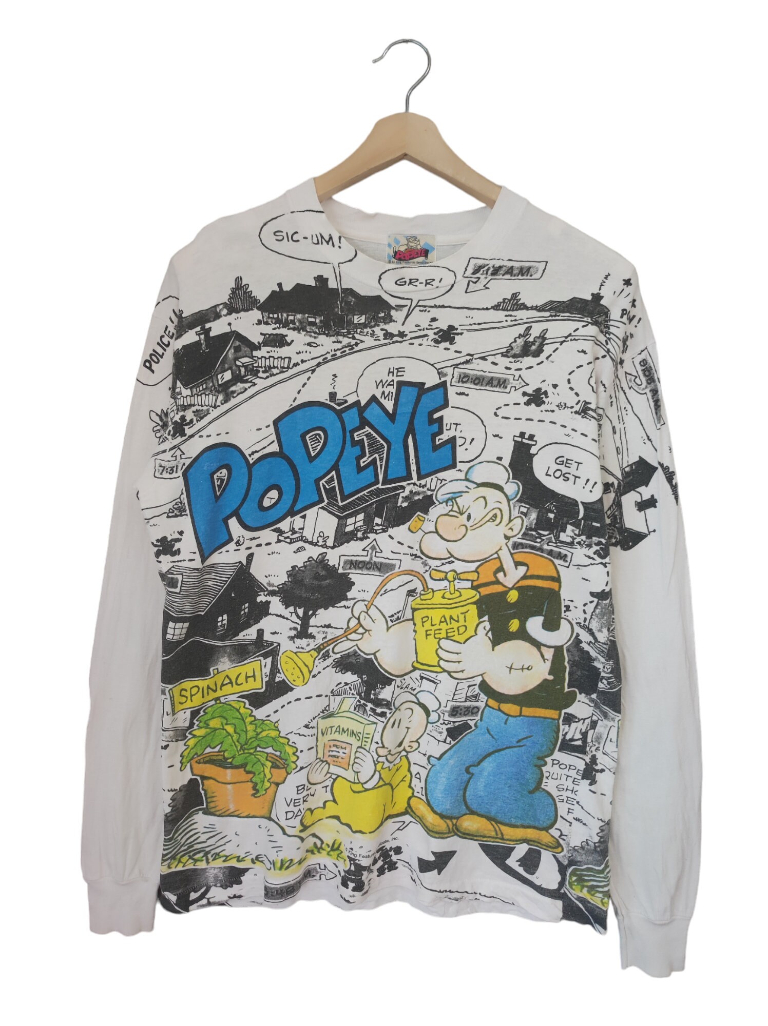 90s J.CREW ロンt ボーダー　popeye 古着 90年代 ジェイクルー J.Crew ボーダー柄 ロングTシャツ