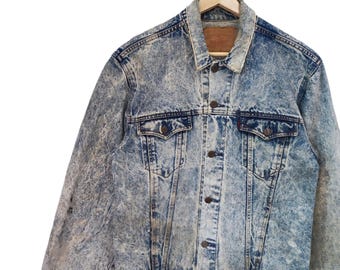 Vintage 90s Levi's 610 02 00 XX Trucker Denim Levi's Acid Wash