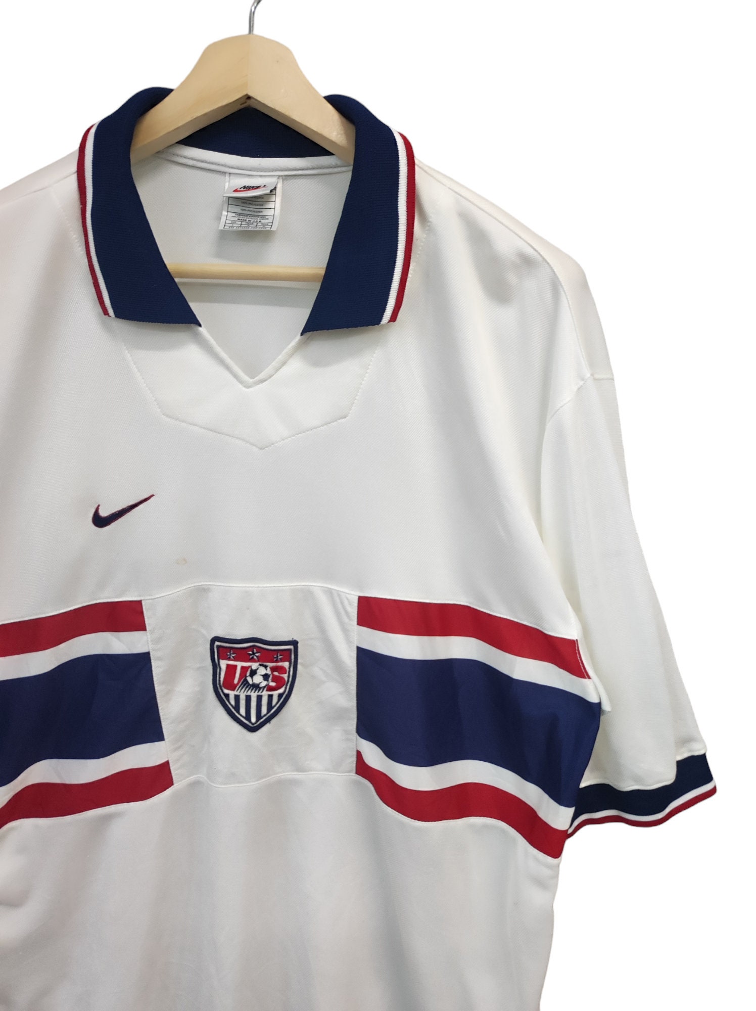 Vintage Nike 1996 USA USMNT Nike World Cup Soccer Jersey Gold Cup