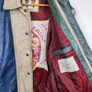 Vintage Avirex Varsity Sioux Falls NFL Läderjacka NFL Avirex Fotboll NFL Tillverkad i USA bild 8