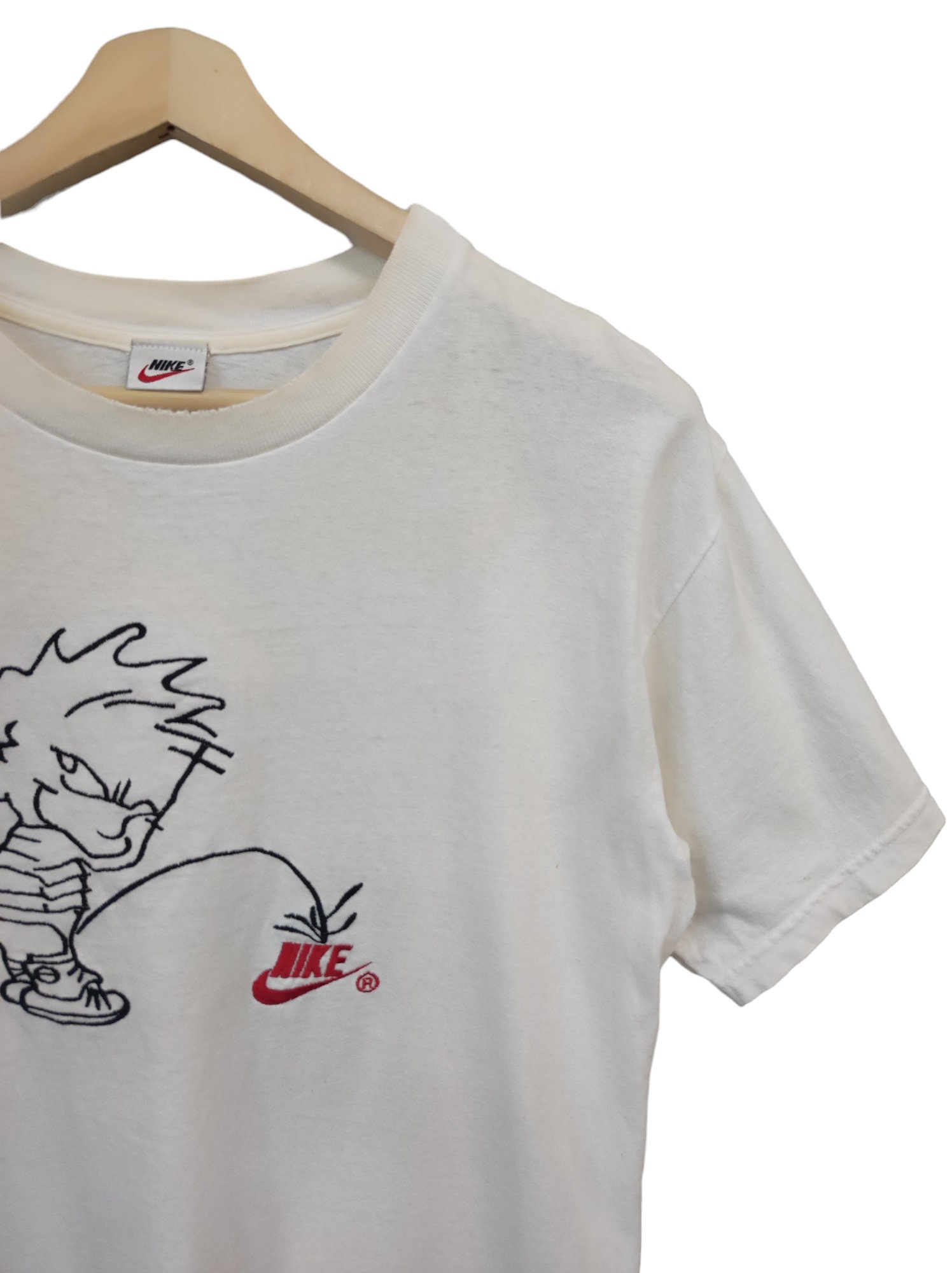 Vintage 90s Nike Calvin and Hobbes Piss T Shirts Nike 90s Street