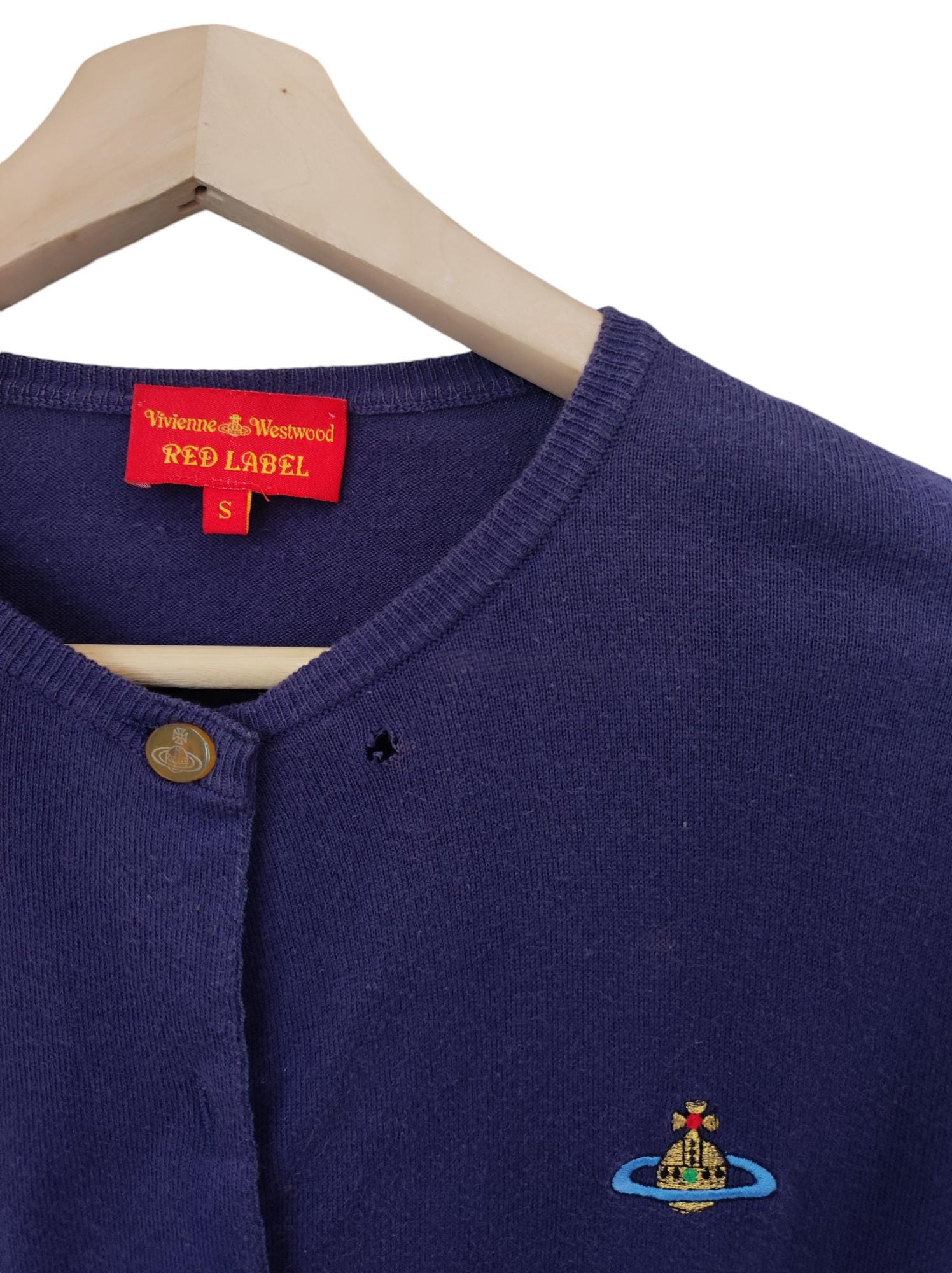 Vintage Vivienne Westwood Orb Tree Purple Cropped Cardigan Shirt