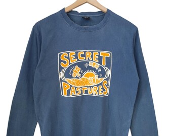 Vintage Keith Haring Pop Shop Secret Pastures Keith Haring  vintage haring pop art scene graphic blue  LS size Large