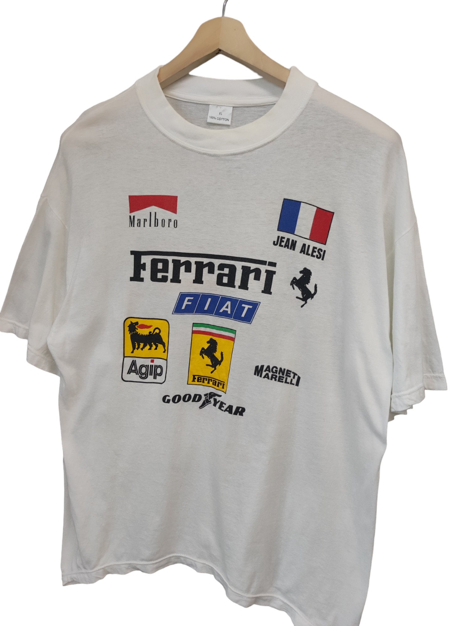 Vintage 90s Ferrari Jean Alesi F 1 Racing World Grand Prix Team Ferrari Sports Specialties Racing T Shirt Alesi 39 Grand Prix XL Etsy