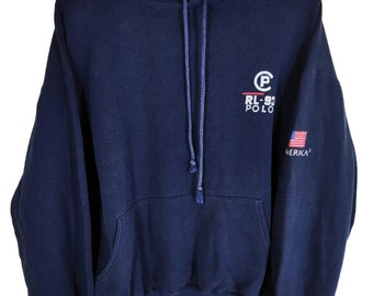 90s POLO Ralph Lauren A3 RL-93 US championship Polo 1967 Polo outdoorsman Ralph Lauren Hoodie Sweatshirt Size Medium