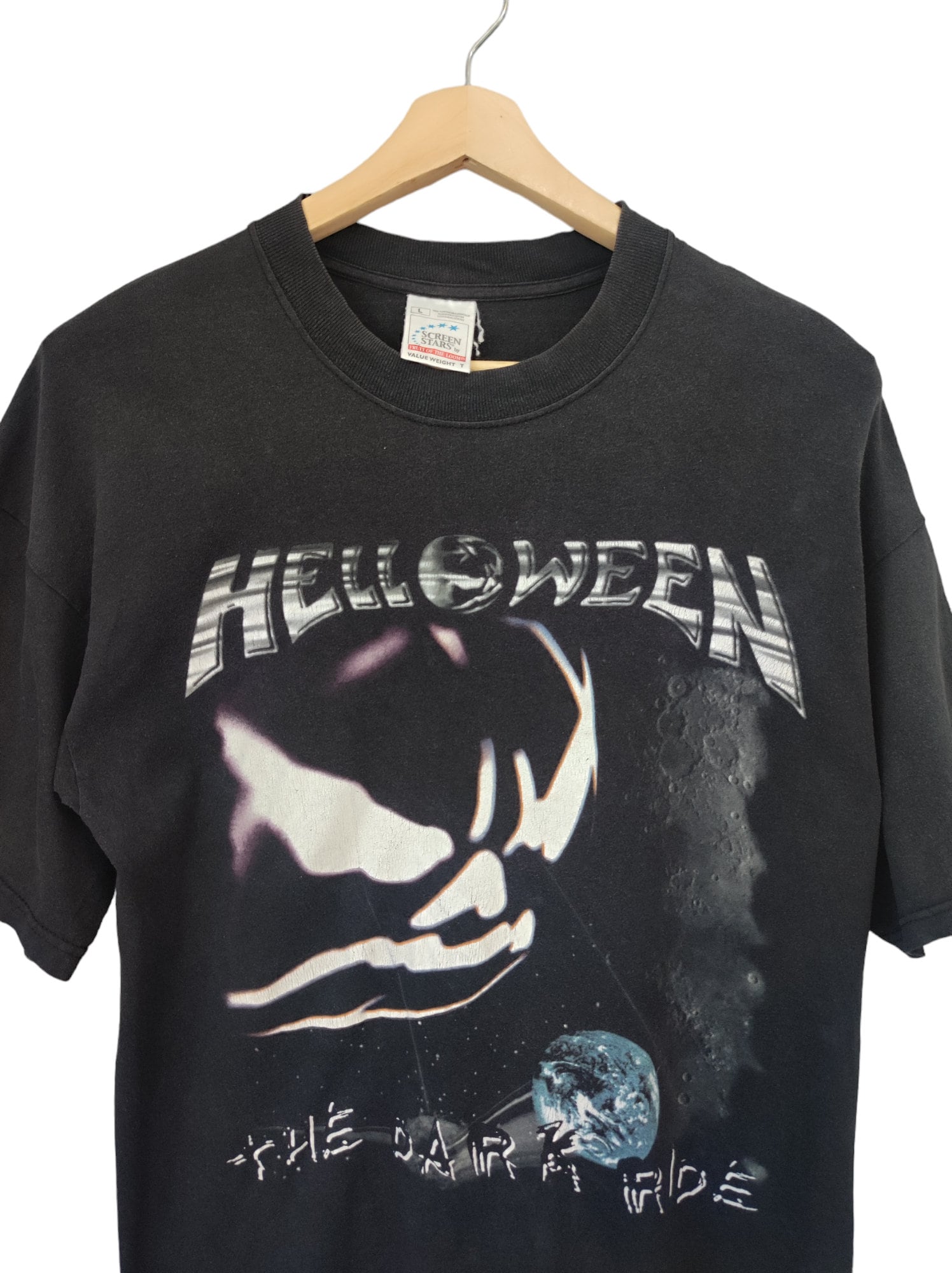 Vintage 90s Helloween the Dark Ride Concert Tour T Shirt Helloween