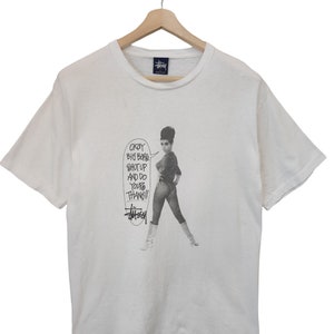Vintage Stussy 80er Jahre Stussy Archieve Stussy okay big boy shut up and to your thang Signature Photo Print Rare Stussy Large Made in USA