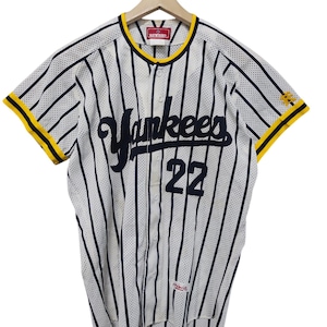 Vintage Official Yankees Nippon Professional Baseball Jersey #22 Japan rewards Japan Baseball USA Stripes Jersey 90s  vintage made in Japan