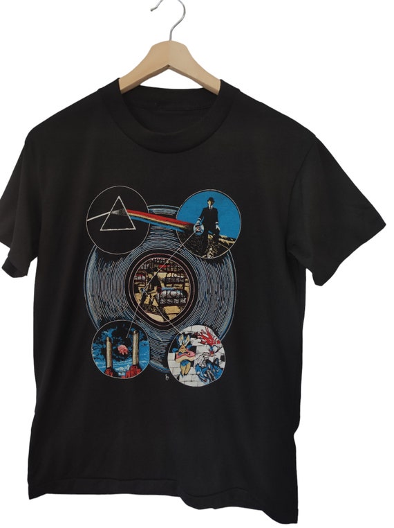 Vintage 1987 Pink Floyd Discography Learning to Fly Shirt Tour