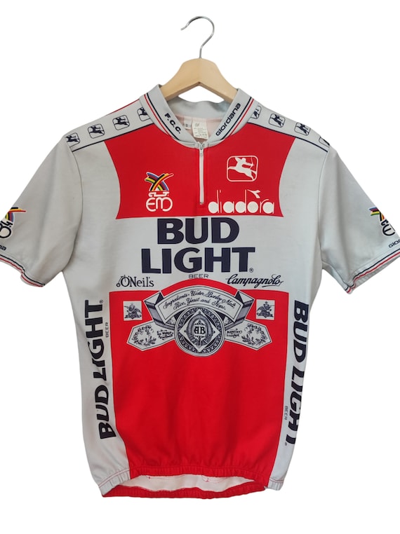 Diadora, Vintage Giordana Diadora Cycling Jersey Compagnolo vintage bud light Budweiser cycling jersey size 5 Made in Italy