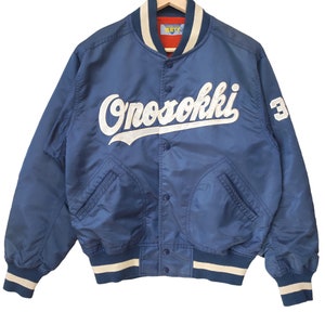 Vintage Baseball Gear Zett Japan Baseball Onosokki 37 Baseball Gear Varsity Jacket Japan Nippon Professional Baseball size L