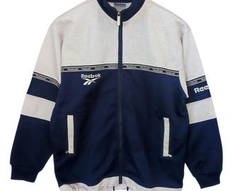 ヴィンテージ REEBOK バックロゴ ブルー トラックトップ サイズ S M 