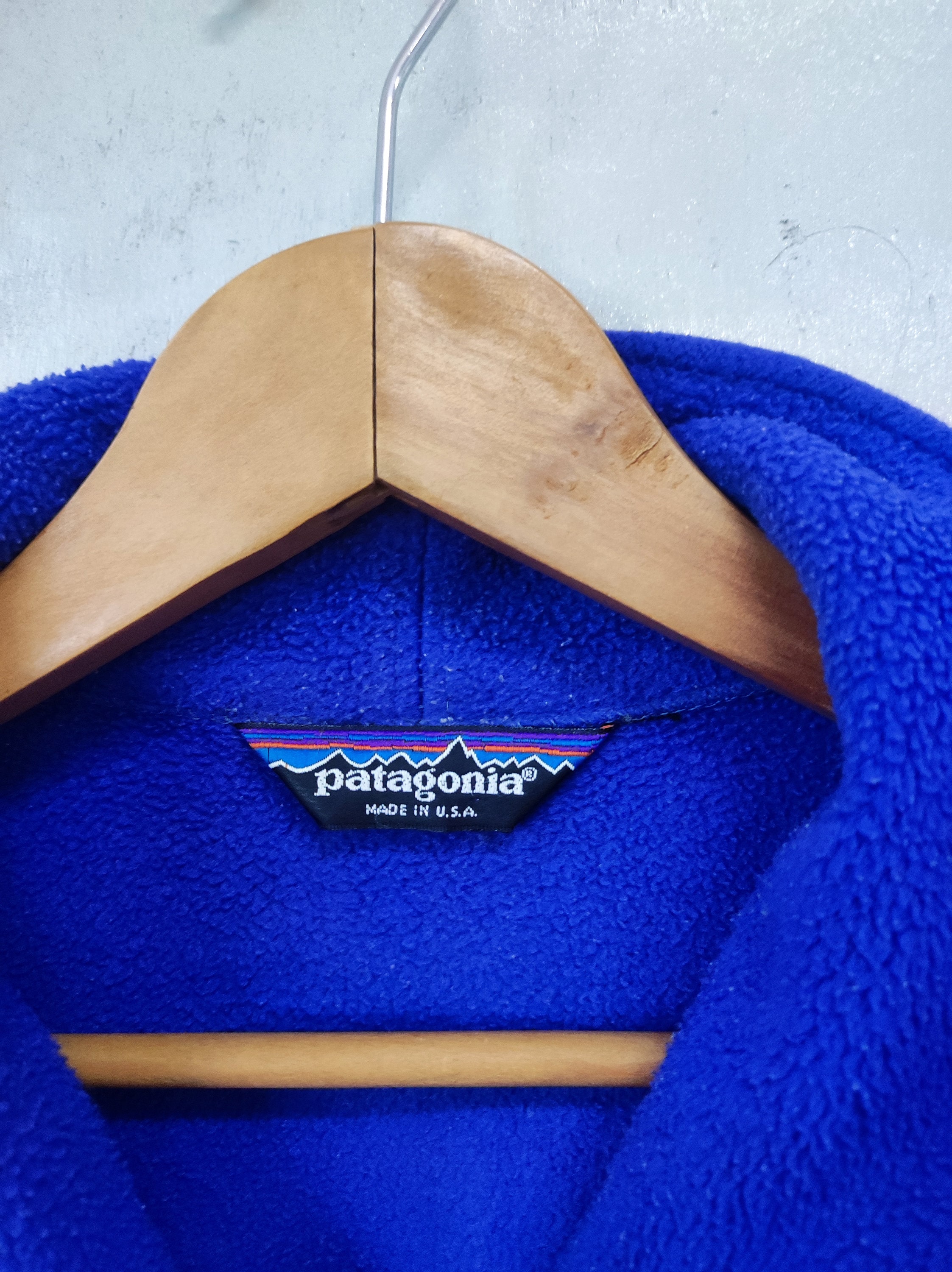 Vintage 80s Patagonia Fleece Jacket Patagonia USA Blue Made in USA
