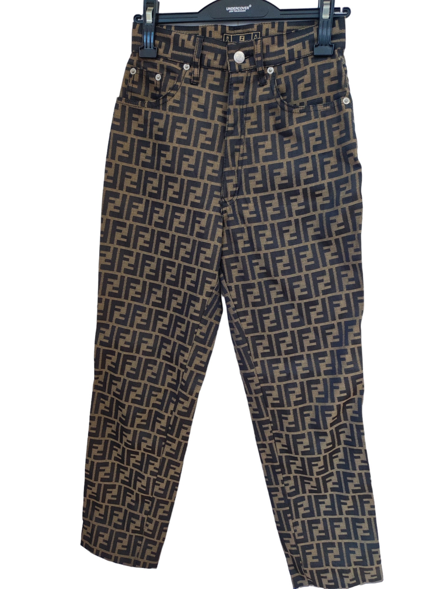 80s Vintage Fendi Zucca Monogram Jeans Made in Italy Women W26