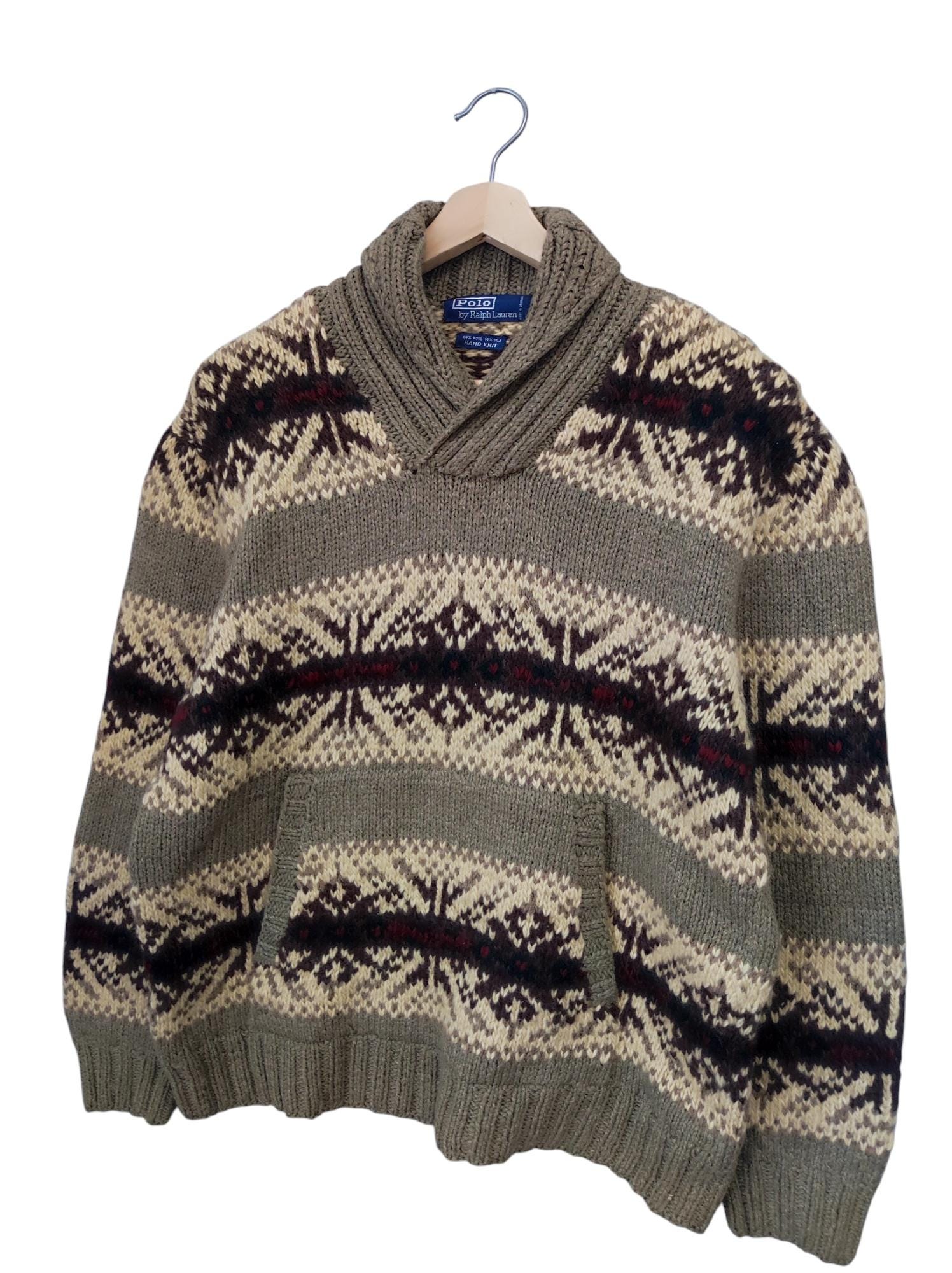 Vintage 90s Polo Ralph Lauren RRL Stripe Aztec Navajo Ralph Lauren