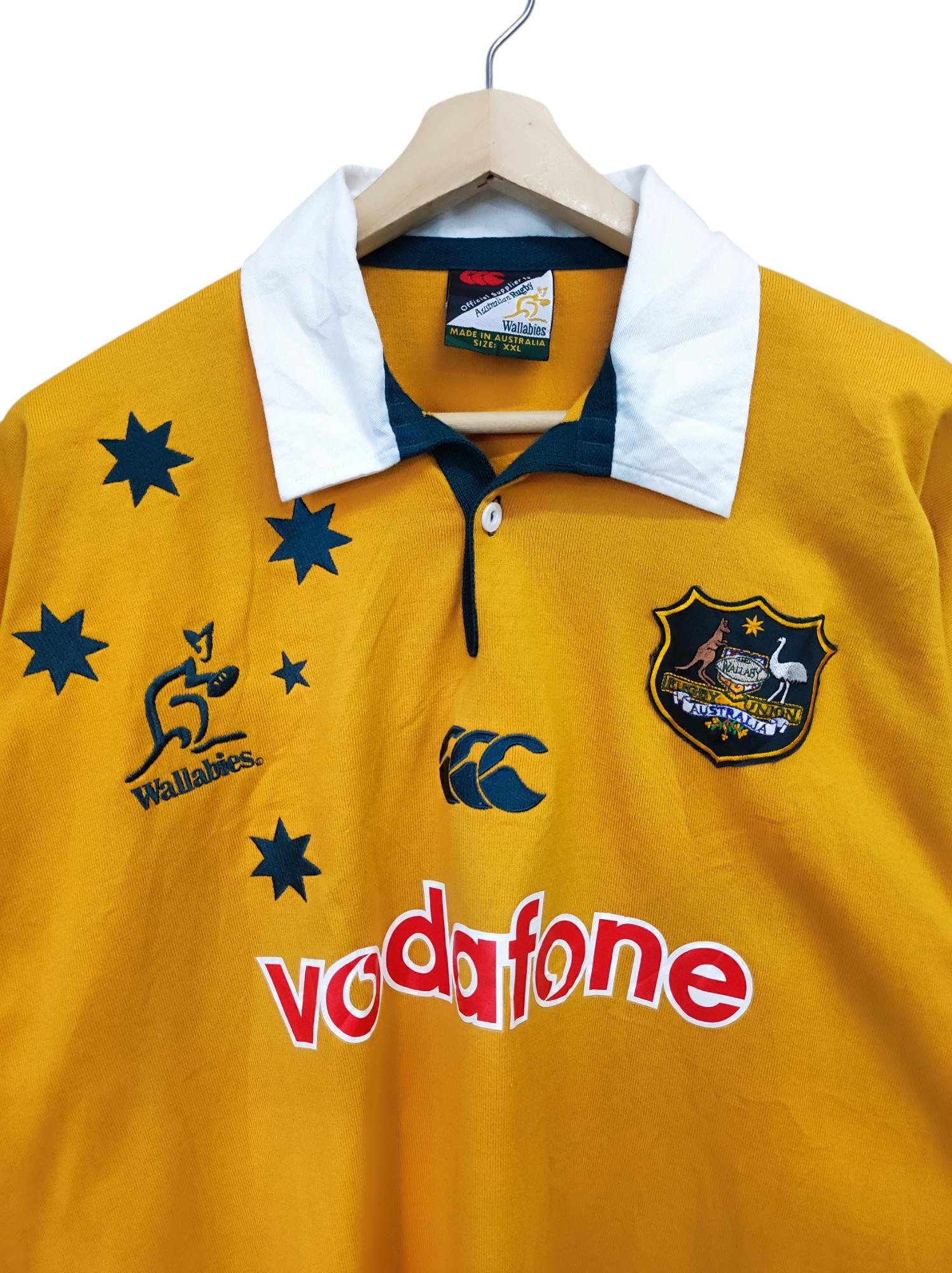 CANTERBURY ラガーシャツ 00s WALLABIES Vodafone Vintage 00s Canterbury Jersey Australian Rugby Wallabies