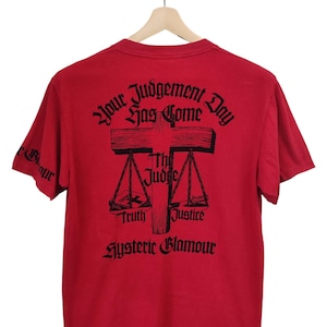 Vintage Japanese Punk Hysteric Glamour Hysteric Japan Hysteric Glamour the judgement day red hysteric glamour the judge made in Japan sz M