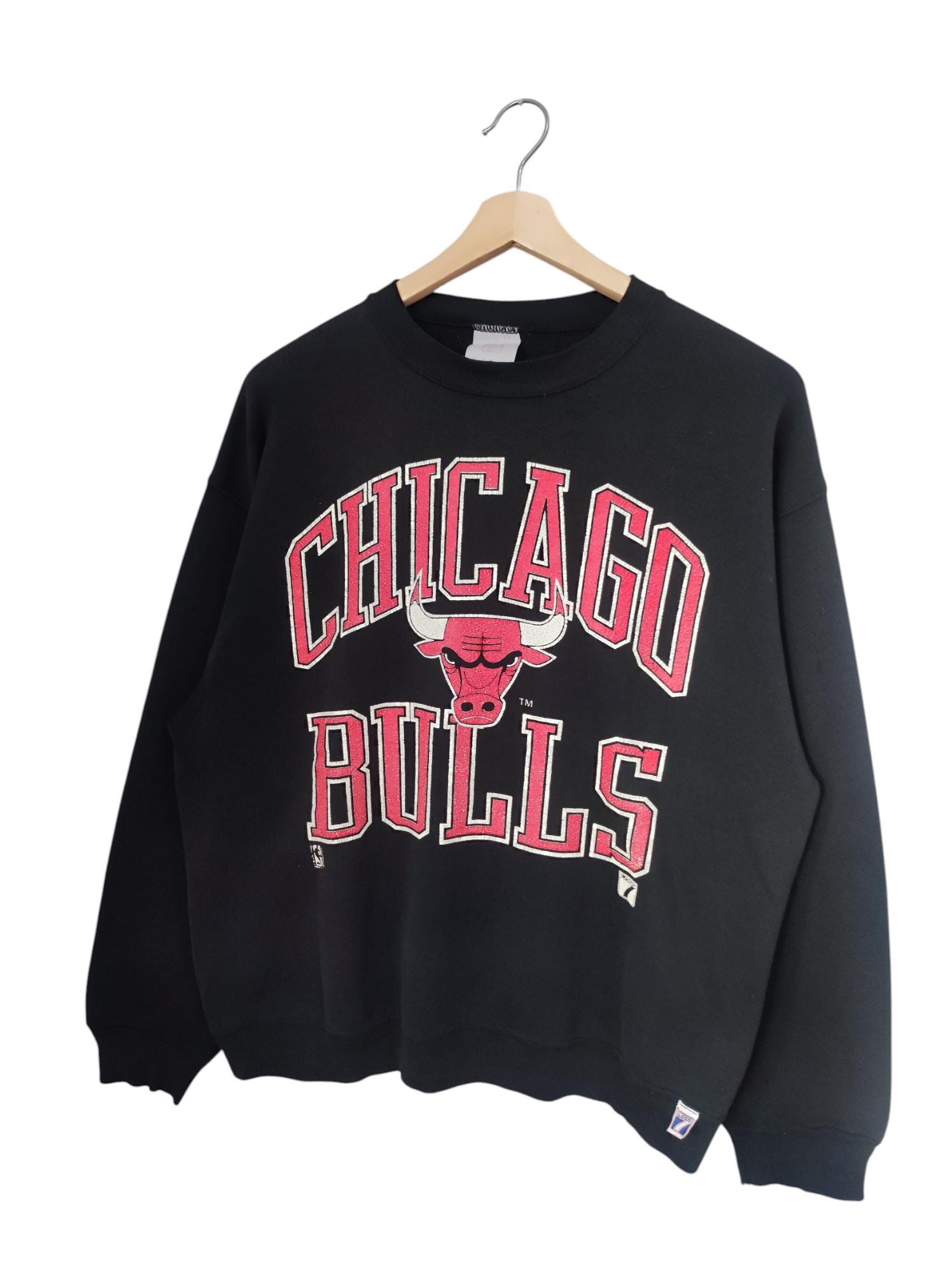 Vintage 90s Chicago Bulls All Sweatshirt Crew Neck by Logo 7 Bulls 