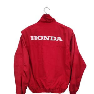 Vintage 90s Honda Team Vintage Honda Racing Bomber Jacket Honda Racing Circuit Championship Racing Team Motorsports sunfaded Jacket sz L