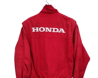 【F1】HONDA GRAND-PRIX RACING TEAM 赤　M 1989 Honda Grand Prix Racing Team Zipper Jacket – Vintage